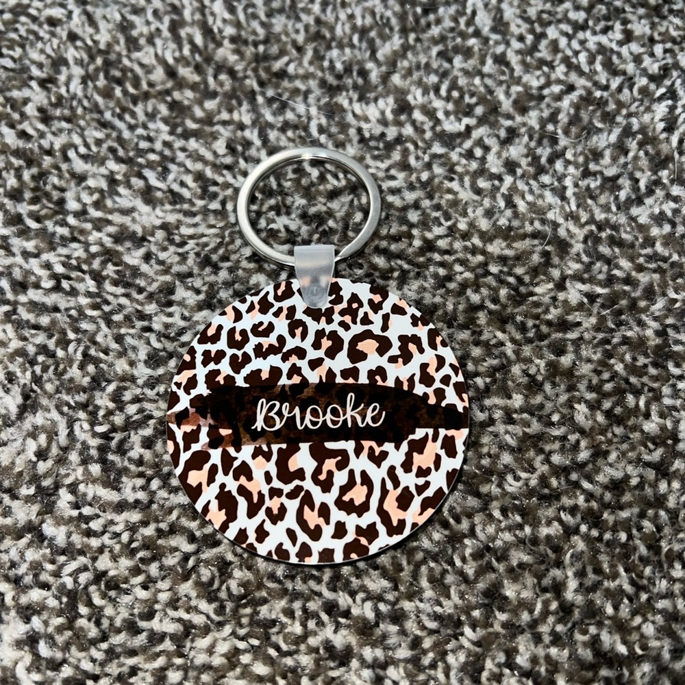 Leopard Print Keychain